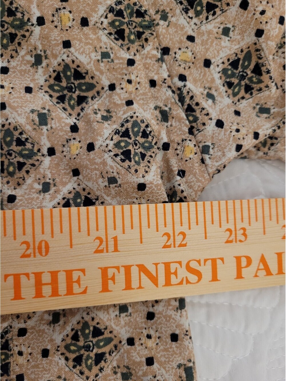VTG Supreme Men's Lg Short Sleeve Geometric Print Button-Up Cotton Heritage - Picture 8 of 9